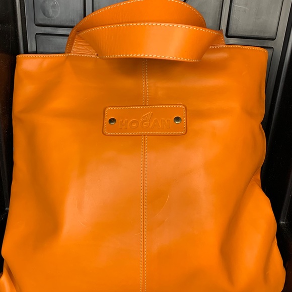 Hogan Handbags - Hogan tote‎ bag Orange Jaguar leather shoulder